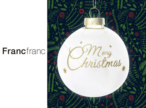 ◆ガラスオーナメント フェザーロゴ