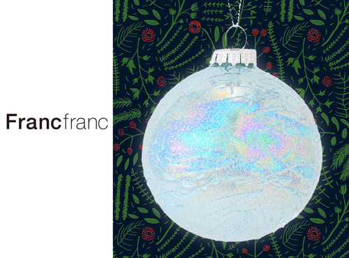 ◆ガラスオーナメント スノー アクア…800円（税込）