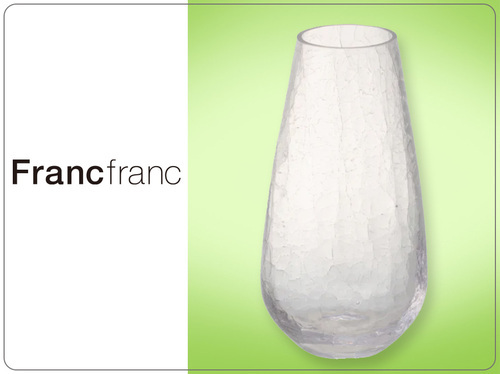 クラックル フラワーベース S クリア