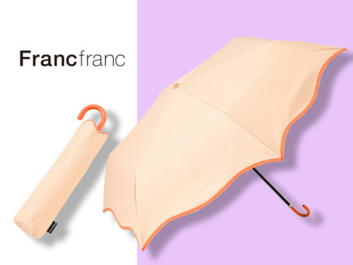 ◆遮光 ウェーブパイピング 折りたたみ傘 50cm…3,500円（税込）