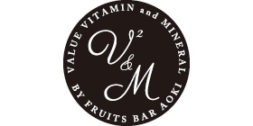 V2＆M　by　Fruits　Bar　AOKIのロゴ画像