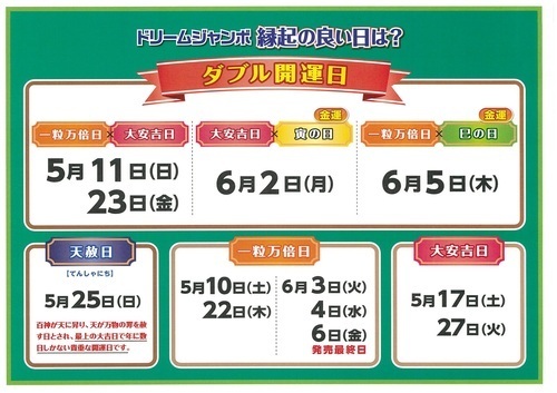 開運カレンダー