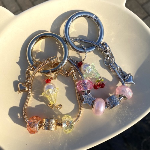簡単！かわいい！ブレスレットにもなる★3wayバッグチャーム