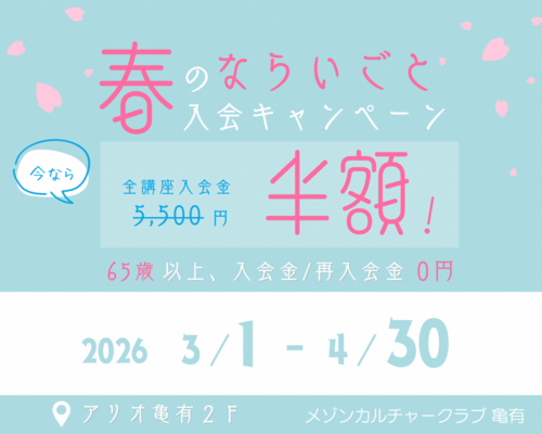 春の半額キャンペーン