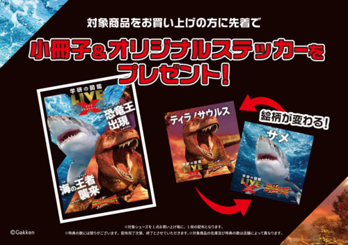 対象商品をお買い上げごとに特製「知育ブック」と「レンチキュラー仕様ステッカー」をプレゼント!